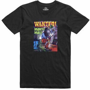 Wanted Monty Mole T-Shirt | Funny Mole Cartoon Shirt | Retro Comic Style Tee